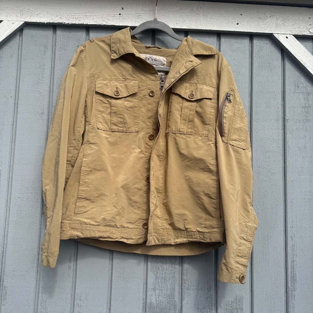 Vintage Banana Republic Travel & Safari Jacket Tan Size S Utility Field Jacket